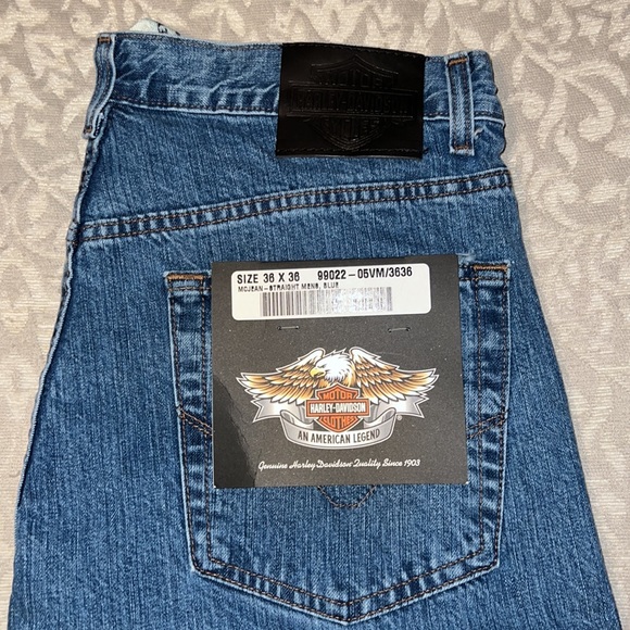Harley Davidson straight leg jeans size 36 x 36 NWT - Picture 2 of 4